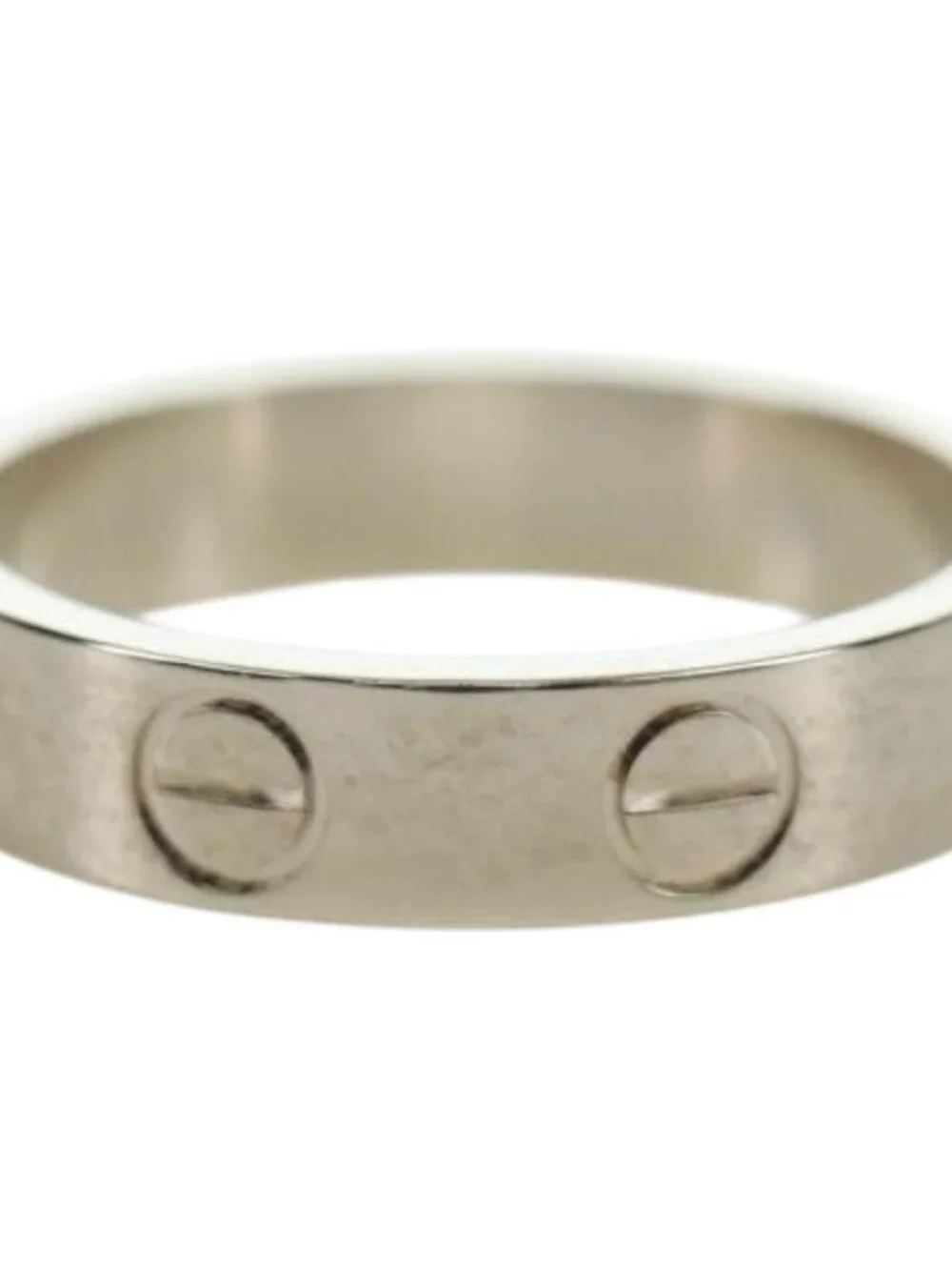 CARTIER Love Ring Ring 750 White Gold Auth am11120SM